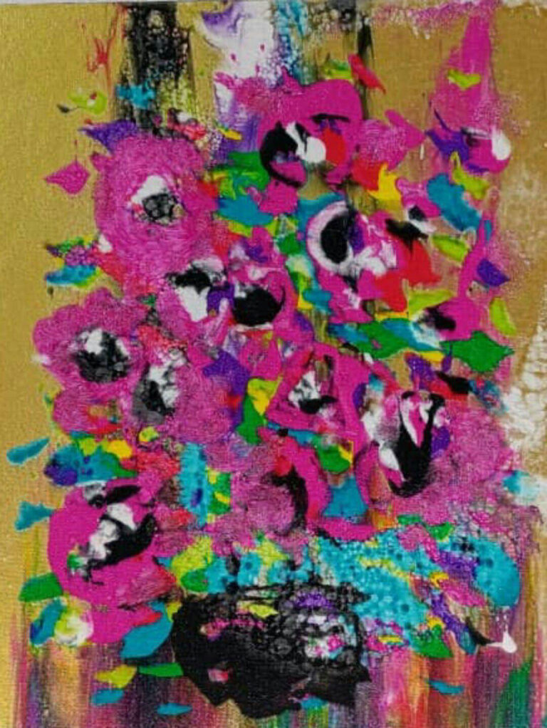 Title : Bouquet of red roses <br>Medium : Silkscreen<br>
Size : 34x28cm <br>Year : 2023 <br>Price : RM1200