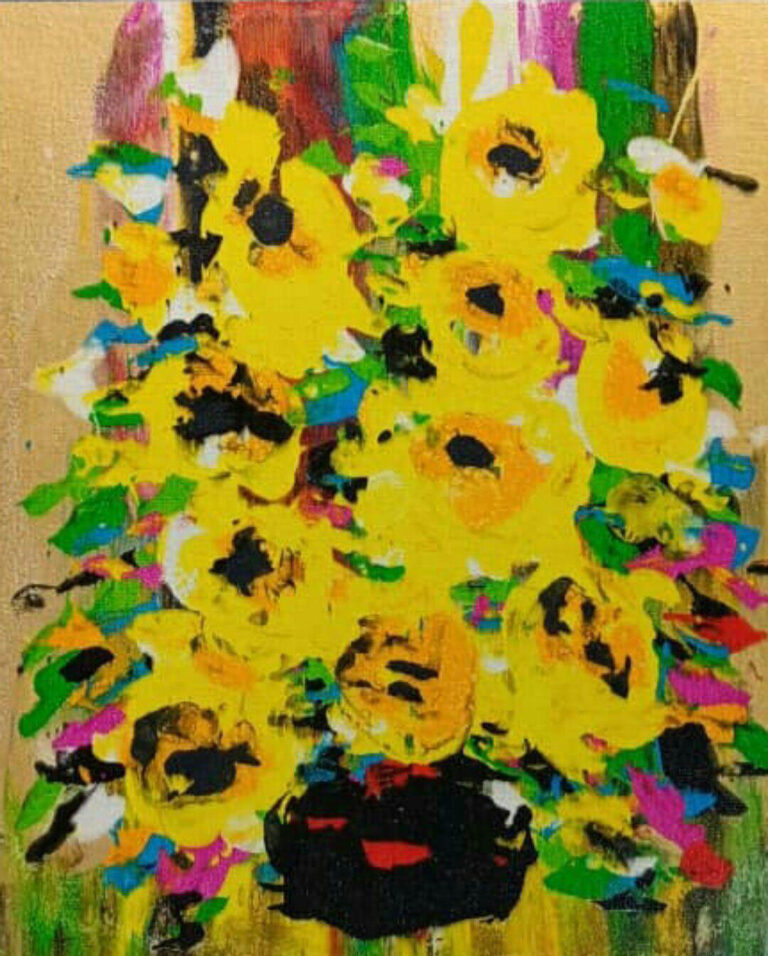 Title : Bouquet of the yellow roses <br>Medium : Silkscreen<br>
Size : 34x28cm <br>Year : 2023 <br>Price : RM1200